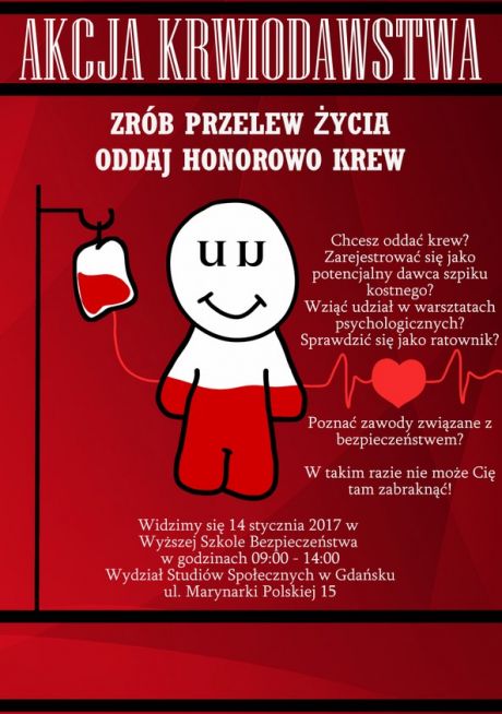 Akcja Krwiodawstwa w WSB w Gdańsku