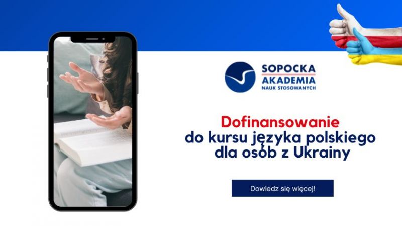 Kurs polskiego dla osób z Ukrainy w Sopockiej Akademii Nauk Stosowanych