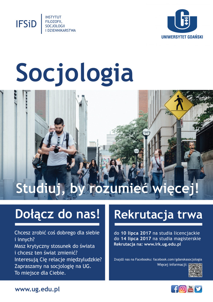 Studiuj Socjologię w Instytucie Filozofii, Socjologii i Dziennikarstwa Uniwersytetu Gdańskiego