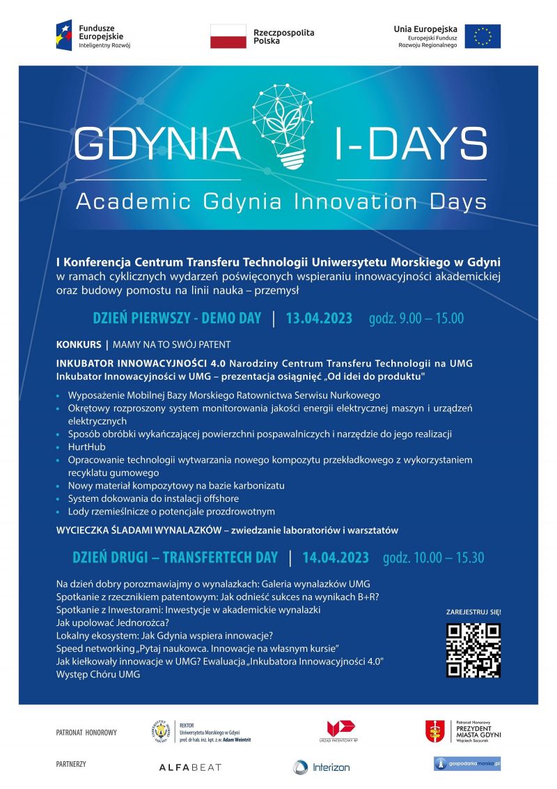 Gdynia I-Days Academic Gdynia Innovation Days - pierwsze wydarzenie organizowane przez Centrum Transferu Technologii