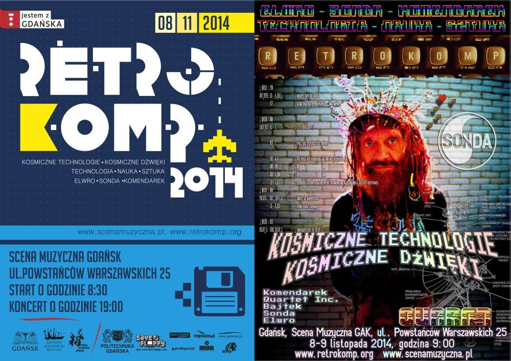 Plakat Retro Komp 2014 podwójny